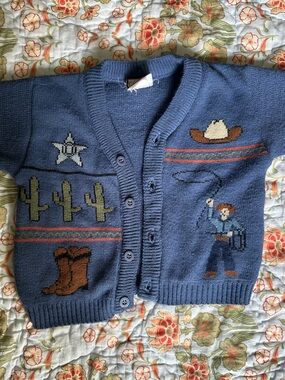 Vintage cowboy cardigan
